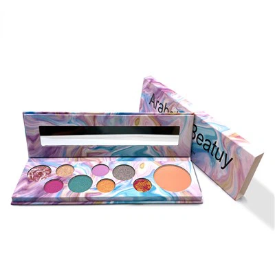 Sombra de ojos de 9 colores, brillo metálico mate